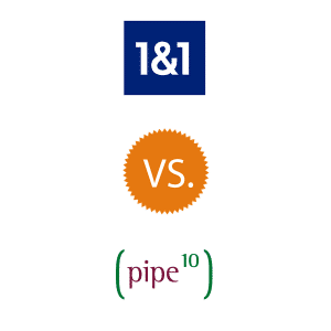 1&1 VS PipeTen ASP.NET Hosting Comparison